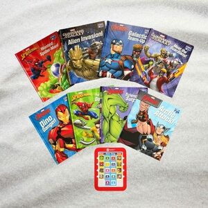Marvel Me Reader 8-Book Library and Electronic Reader Sound Hardcover Book Set